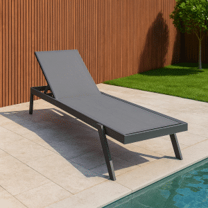 Ligbed Anzio Verstelbaar Antraciet Lounge Tuin Aluminium Stapelbaar - 103510A
