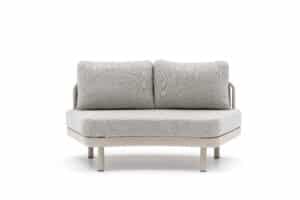 Loungeset Nanda Bankje Rond Warm Wit Hout - 4200