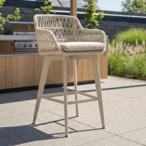 Barstoel Bali Warm Wit Barkruk Tuin - 8571W