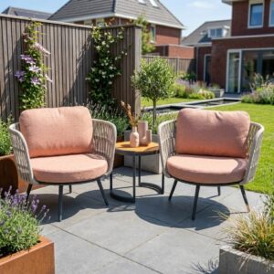 Bistroset Sophia Draaibare Relaxstoelen met tafeltje