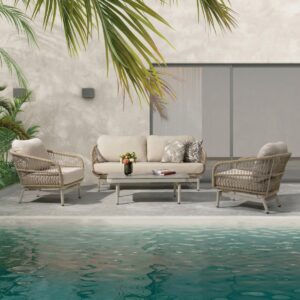 Loungeset SenS-Line Carlijn de Luxe Stoel-Bank Aluminium - BK82438