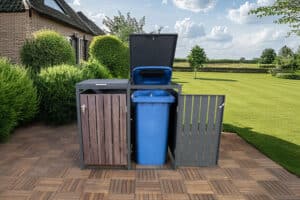 Containerberging SenS-Line Moby Dubbel Staal Antraciet/Hout Look BF255