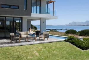 Loungeset SenS-Line Palermo Stoel-Bank Aluminium Houtlook - 82456