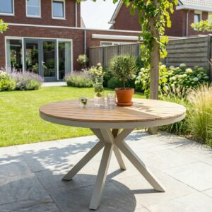 Ronde tuintafel Calgary Beige 140cm