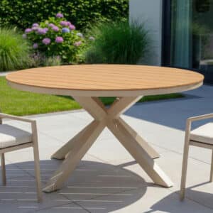 Tuintafel Calgary Rond 140cm Warm WitHout Dining Eettafel - RP140W