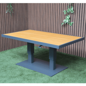 Tuintafel / Salontafel Emerald 150x90cm in Hoogte Verstelbaar Aluminium/Hout