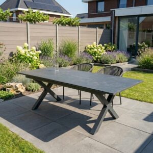 Tuintafel Monte Carlo Antraciet 180-240cm Uitschuifbare Eettafel
