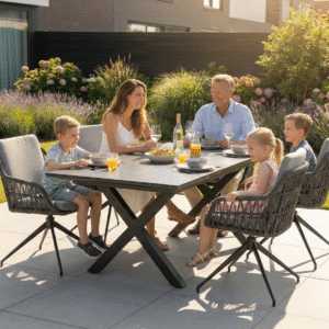 Tuintafel Monte Carlo Antraciet 180-240cm Uitschuifbare Eettafel - J4477A