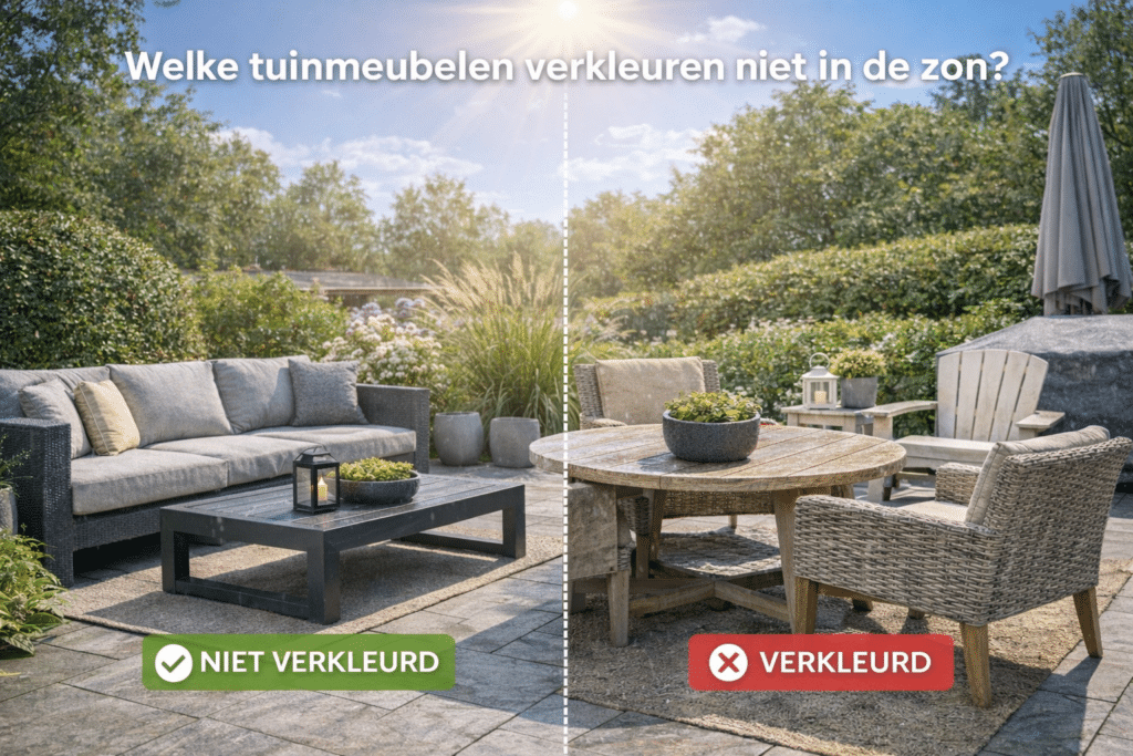 tuinmeubelen die niet verkleuren in de zon vergelijking