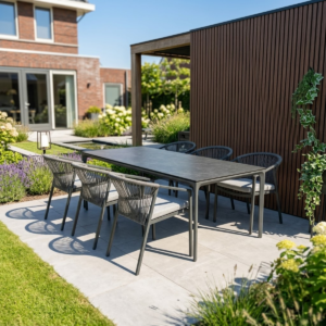 Diningset Vienna 200cm. Inclusief 6 bijpassende stoelen