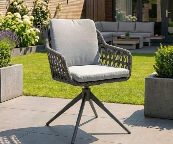 Tuinstoel Sevilla Draaibaar Antraciet Relax Dining Kruispoot